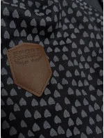 Tmavě modrá rozepínací dámská mikina se vzorem srdíček (2315) Tmavě modrá rozepínací dámská mikina se vzorem srdíček (2315)