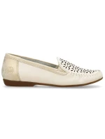 Kožené pohodlné polobotky Rieker W RKR658 beige