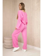 model 20854995 komplet halenka + kalhoty světle růžová - K-Fashion model 20854995 komplet halenka + kalhoty světle růžová - K-Fashion