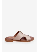 Dámské pantofle s ozdobným zipem Béžová model 21617391 - Boto