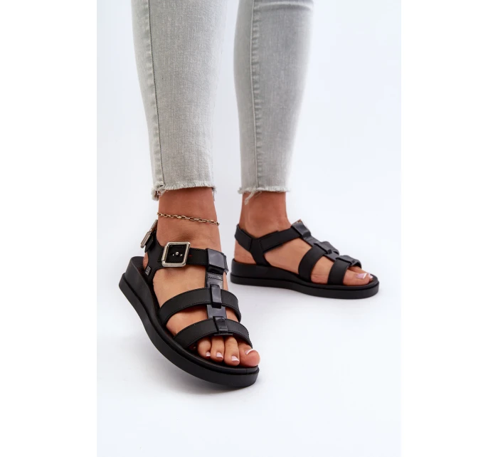 Vonné Hladké Dámské Sandály ZAXY NN285007 Černé