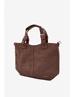 Kabelka z imitace semiše tmavě béžová Clarette