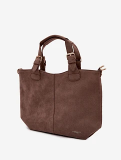 Kabelka z imitace semiše tmavě béžová Clarette