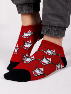 Kotníkové model 19758338 bavlněné ponožky Vzory Barvy Červená - Yoclub
