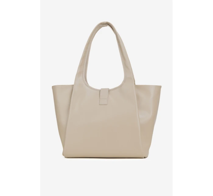 Dámská kabelka shopper s přezkou Nobo – světle béžová