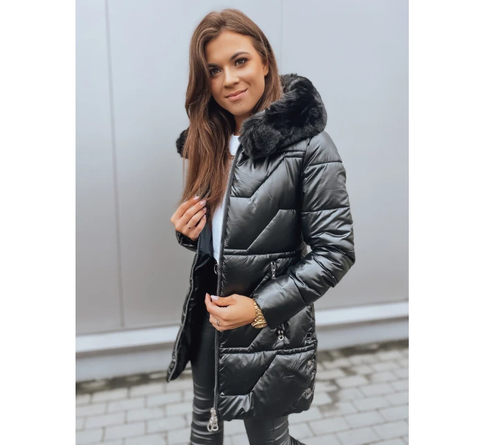 Dámská zimní bunda s kapucí KRISTA černá FashionStreet TY3065