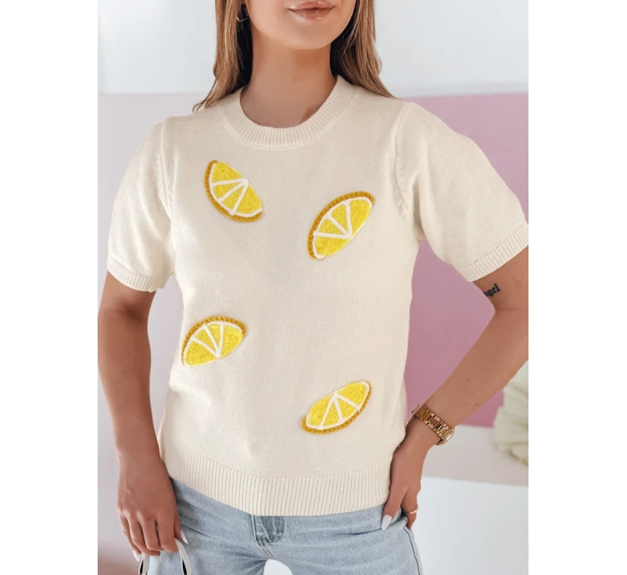 Dámský oversize svetr s  beige model 21988924 - Dstreet