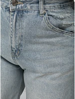 Dámské džíny balonového střihu s odřením modré FashionStreet UY2980