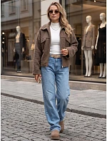 Krótka kurtka damska typu baranek na zamek fango FashionStreet TY6060