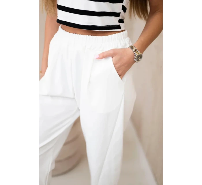 Kalhoty s kapsami Summer Punto ecru