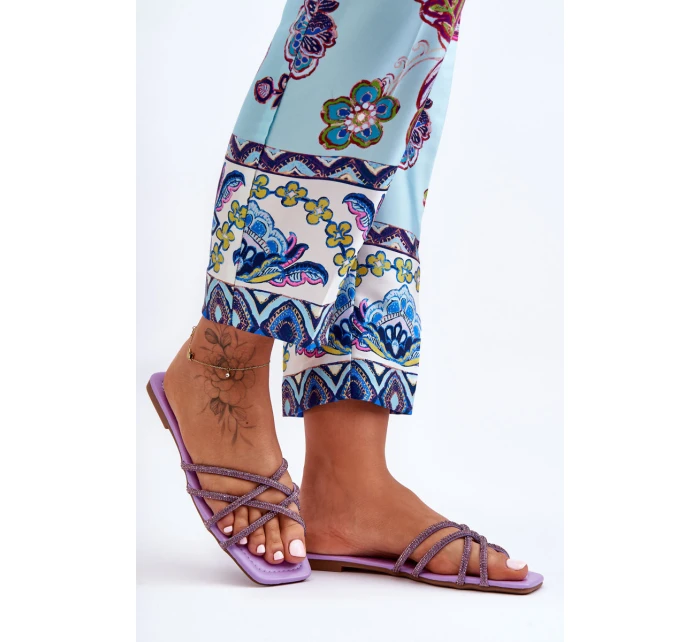 Dámské Klíčky s Proužky a Džety Fialové Leomi Dámské Klíčky s Proužky a Džety Fialové Leomi