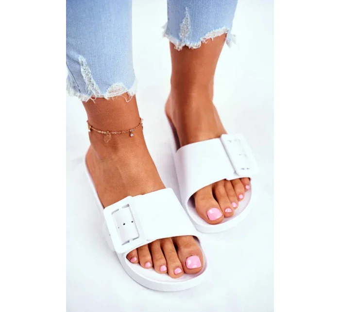 Dámské elegantní pantofle Big Star - bílé