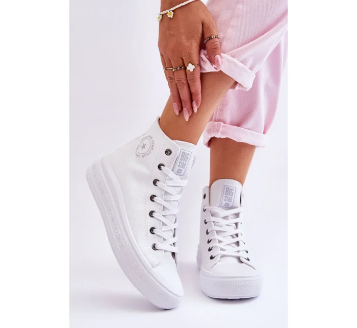 Dámské vysoké tenisky Big Star Bílé Dámské vysoké tenisky Big Star Bílé