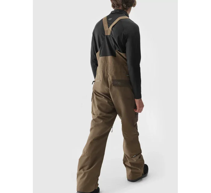 Pánské snowboardové kalhoty se šlemi 4FAW23TFTRM346-81S hnědé - 4F