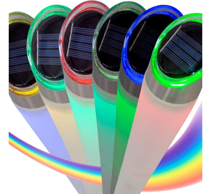 LAMPA SOLARA 4LED 2 BARVY 32,5CM