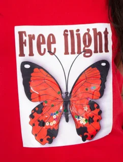 Červená halenka Free Flight