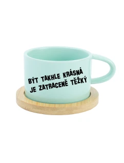 BÝT TAKHLE KRÁSNÁ JE ZATRACENÉ TEŽKÝ - mint hrníček makronka 200 ml
