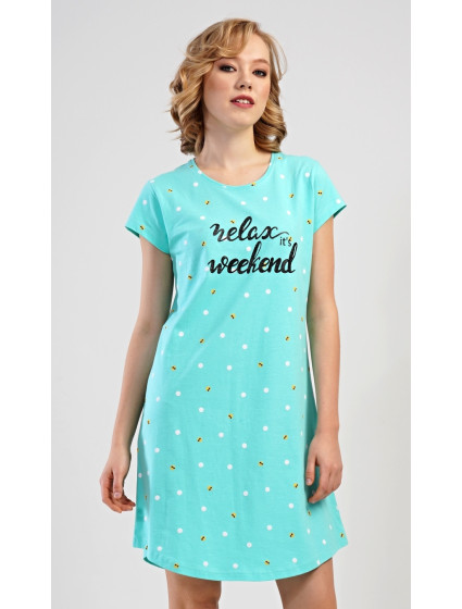 Dámská noční košile s krátkým rukávem Relax model 17738118 - Vienetta