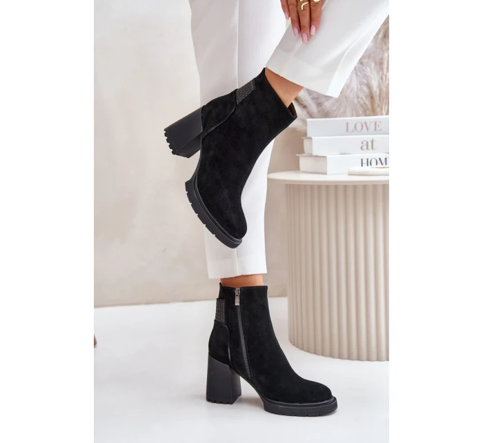 Boty na podpatku model 201684 Step in style Boty na podpatku model 201684 Step in style