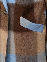 Płaszcz damski dwurzędowy z w niebieski model 22554729 - FashionStreet