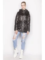 Černá dámská péřová bunda (ag6-26) Černá dámská péřová bunda (ag6-26)