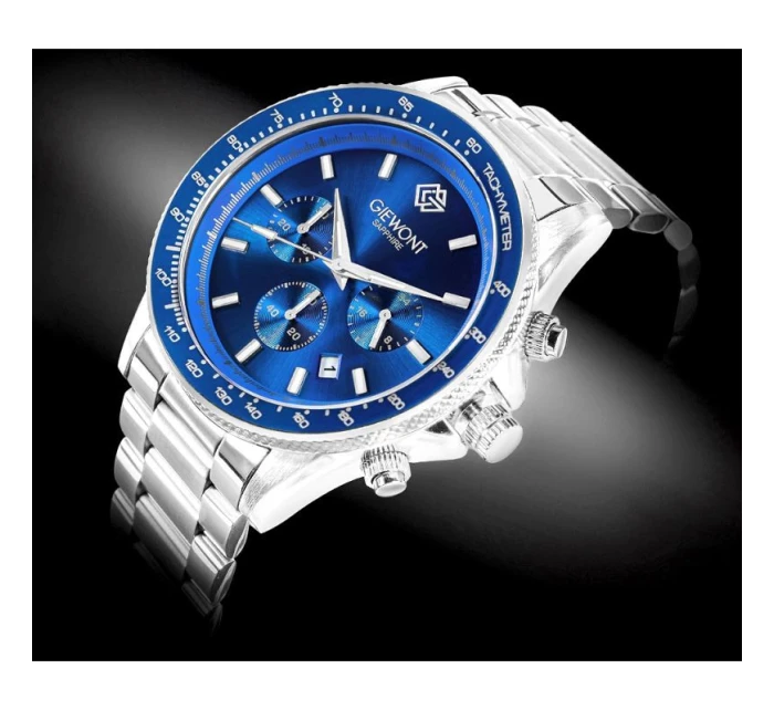 Pánské hodinky Giewont Chronograph Sapphire Silver Blue GW3520-B3 Pánské hodinky Giewont Chronograph Sapphire Silver Blue GW3520-B3