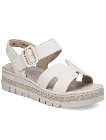 Béžové dámské sandály na platformě model 22097433 - Rieker