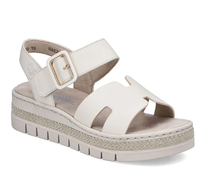 Béžové dámské sandály na platformě model 22097433 - Rieker