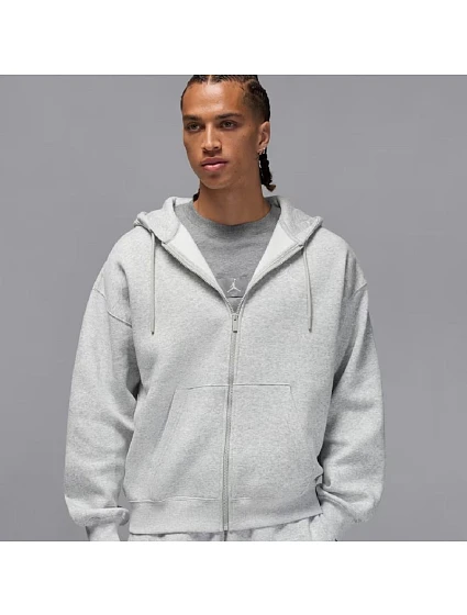 Pánská sportovní mikina Air Jordan Brooklyn Fleece Full-Zip Hoodie, šedá – IB7231-050
