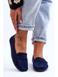 Dámské semišové mokasíny modré model 21625535 - Boto