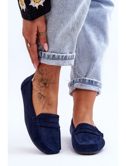 Dámské semišové mokasíny modré model 21625535 - Boto