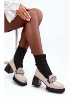 Botky Dámské se Soketou na Podpatku Bežové SBarski MR870-41