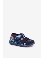 Pantofle Dětské Na Suchý Zip S Tmavě Modré model 21705396 - Milami