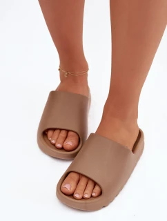 Dámské pantofle na platformě hnědé model 21908352 - Boto