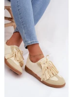 Dámské tenisky s třásněmi Žluté model 21997712 - Boto