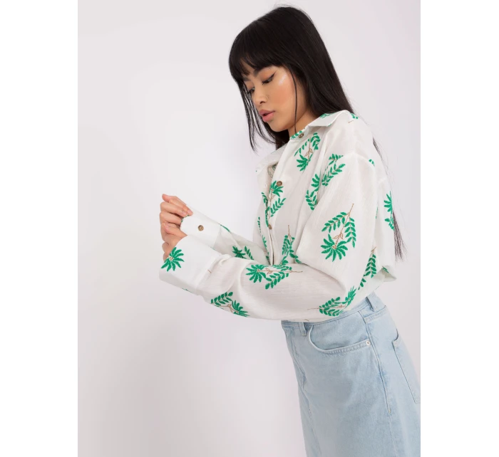 Košile LK KS 509349.04 bílá zelená