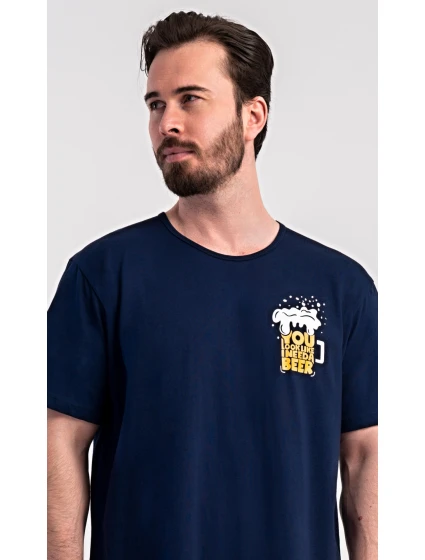 Pánská noční košile s krátkým rukávem Pivo