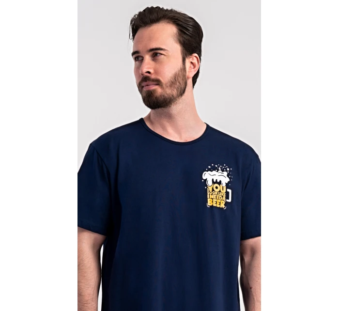 Pánská noční košile s krátkým rukávem Pivo