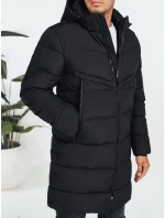 Pánská zimní bunda s kapucí černá prošívaná TX5070