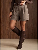 Elegantní dámské šortky s páskem Fango FashionStreet SY0624 Elegantní dámské šortky s páskem Fango FashionStreet SY0624
