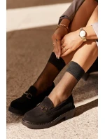 Dámské semišové Mokasíny černé Beanika