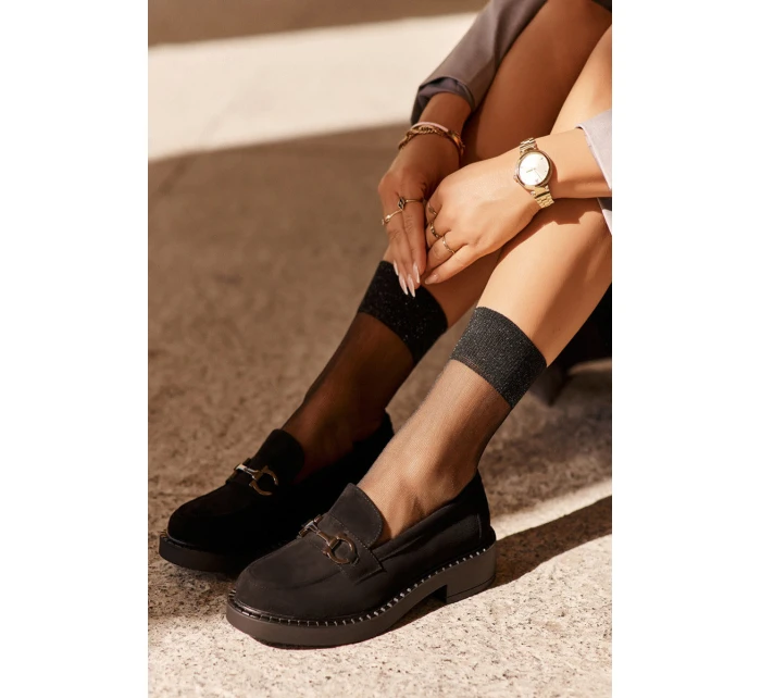 Dámské semišové Mokasíny černé Beanika