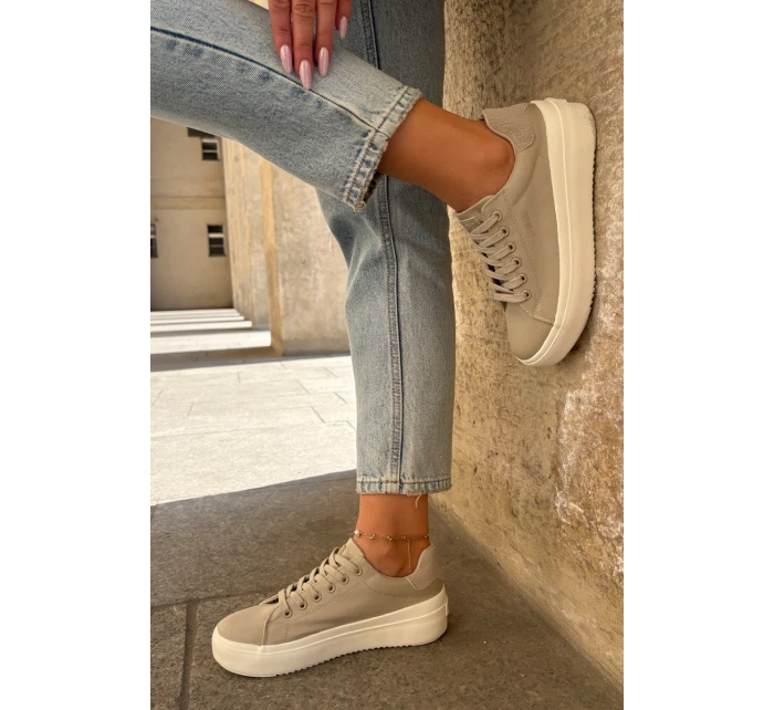 Dámské Textilní Tenisky Na Platformě Big Star model 21693197 Béžové - Big Star Shoes
