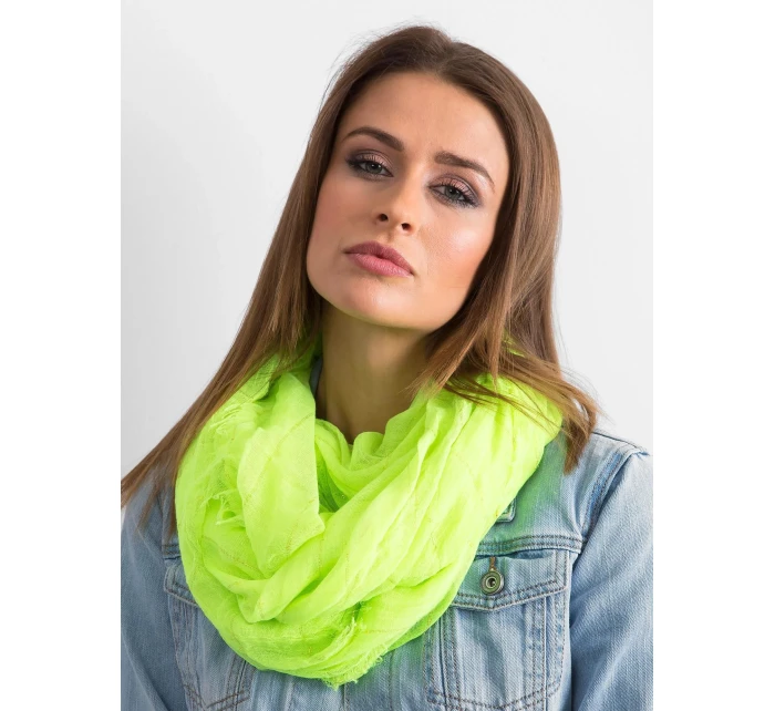 Dámský šátek AT CH ST model 17338677 fluo žlutý - FPrice Dámský šátek AT CH ST model 17338677 fluo žlutý - FPrice