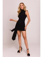 model 20970450 Mini šaty s vázáním vpředu černé - Moe