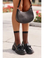 Kožené Dámské Mokasíny S Mašlí A Srdcem D&A Černé Kožené Dámské Mokasíny S Mašlí A Srdcem D&A Černé