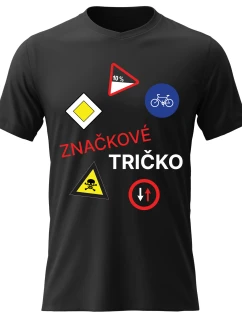 Dámské bavlněné tričko s potiskem - ZNAČKOVÉ TRIČKO - černé