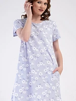 Dámské domácí šaty Nature modro-bílé - Vienetta