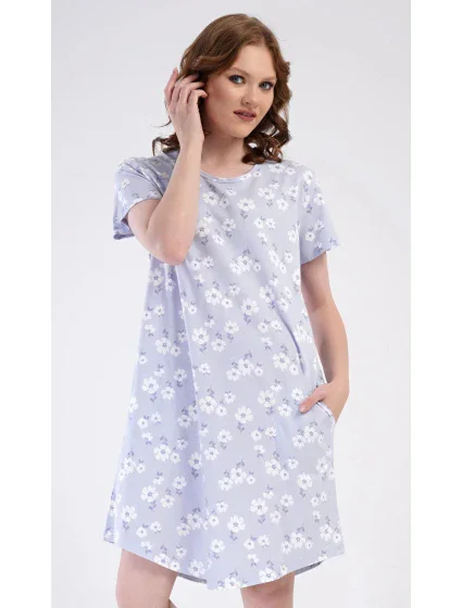 Dámské domácí šaty Nature modro-bílé - Vienetta