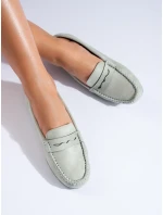Originální dámské zelené mokasíny bez podpatku Originální dámské zelené mokasíny bez podpatku